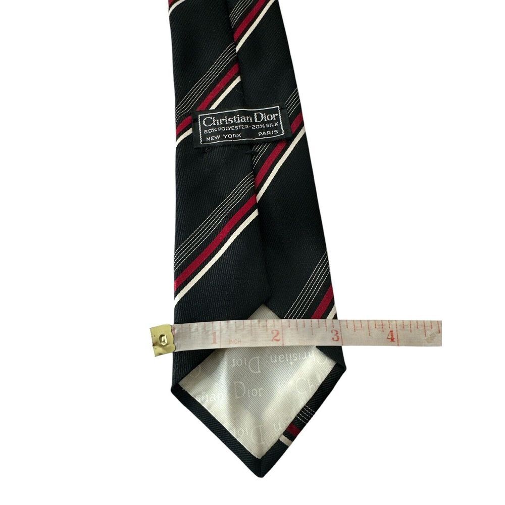 Christian Dior Monsieur Neck Tie Silk Blend Necktie Corpcore Office Money Design - Picture 8 of 8